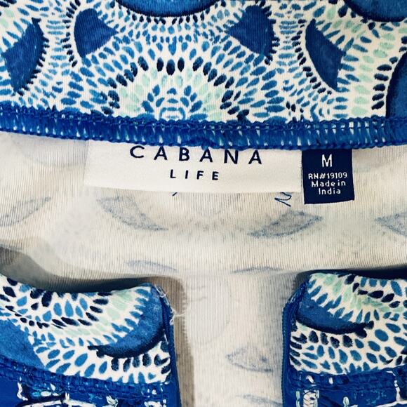 Cabana Life Dress Womens Medium UPF Swim Coverup Print Long Sleeve Tunic - Picture 3 of 5